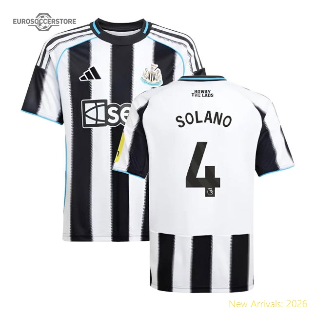 2025-2026 Newcastle Home Shirt (Kids) (Solano 4)-Vantage Point Soccer