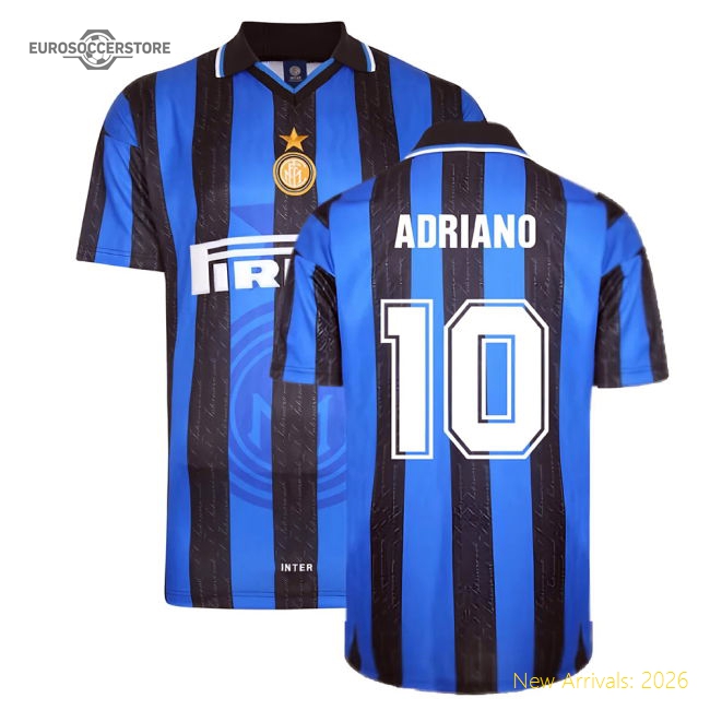 1998 Inter Milan Score Draw Home Shirt (ADRIANO 10)-Vantage Point Soccer