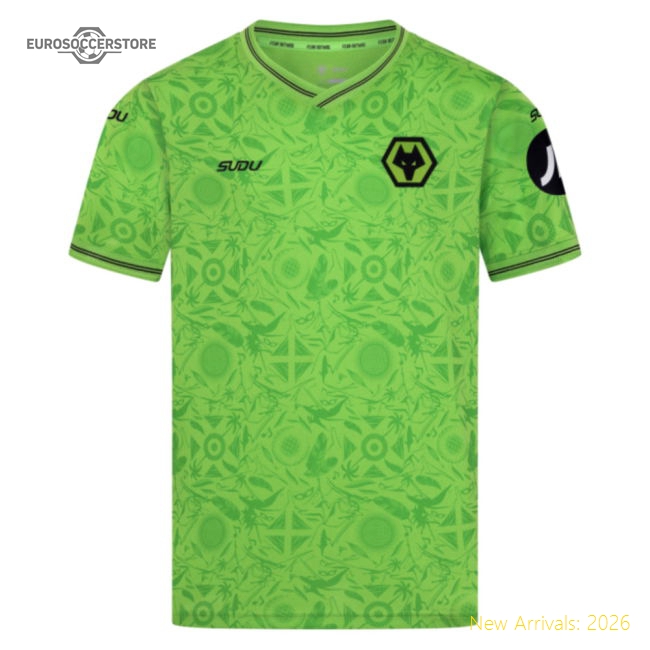 2025-2026 Wolves Goalkeeper Third Shirt (Green) - Kids-Vantage Point Soccer