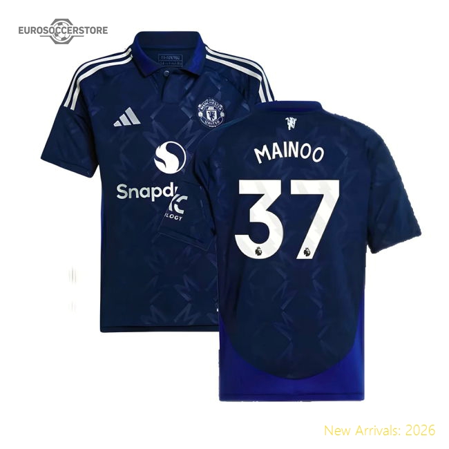 2024-2025 Man Utd Away Shirt (Kids) (Mainoo 37)-Vantage Point Soccer