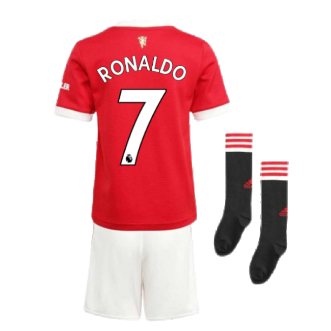 Man Utd 2021-2022 Home Mini Kit (RONALDO 7)-Vantage Point Soccer