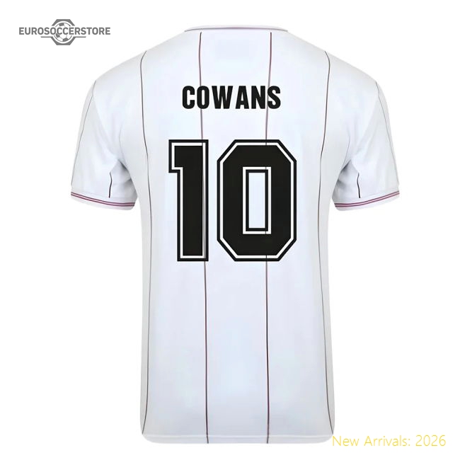 Score Draw Aston Villa 1982 Euro Final Retro Football Shirt (Cowans 10)-Vantage Point Soccer