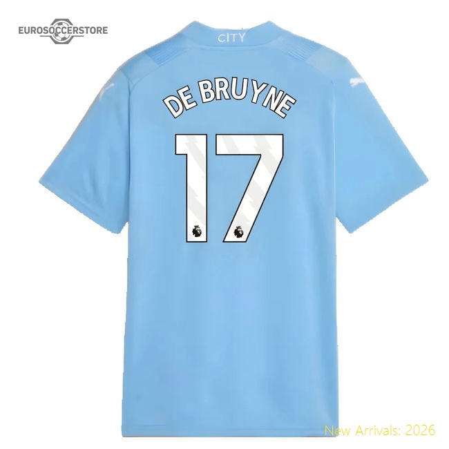 2023-2024 Man City Home Shirt (Kids) (DE BRUYNE 17)-Vantage Point Soccer