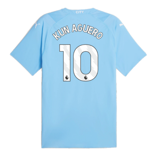 2023-2024 Man City Authentic Home Shirt (KUN AGUERO 10)-Vantage Point Soccer
