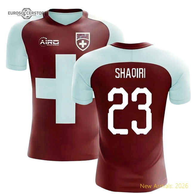 2025-2026 Switzerland Flag Concept Football Shirt (Shaqiri 23)-Vantage Point Soccer