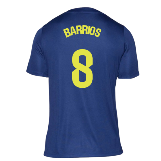 2025-2026 Atletico Madrid Pre-Match Shirt (Blue-Yellow) (Barrios 8)-Vantage Point Soccer