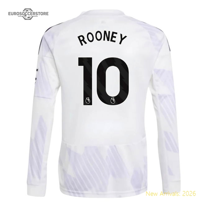 2025-2026 Man Utd Long Sleeve Away Shirt (Kids) (Rooney 10)-Vantage Point Soccer