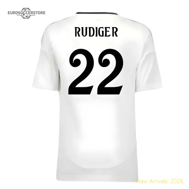 2024-2025 Real Madrid Home Youth Kit (Rudiger 22)-Vantage Point Soccer