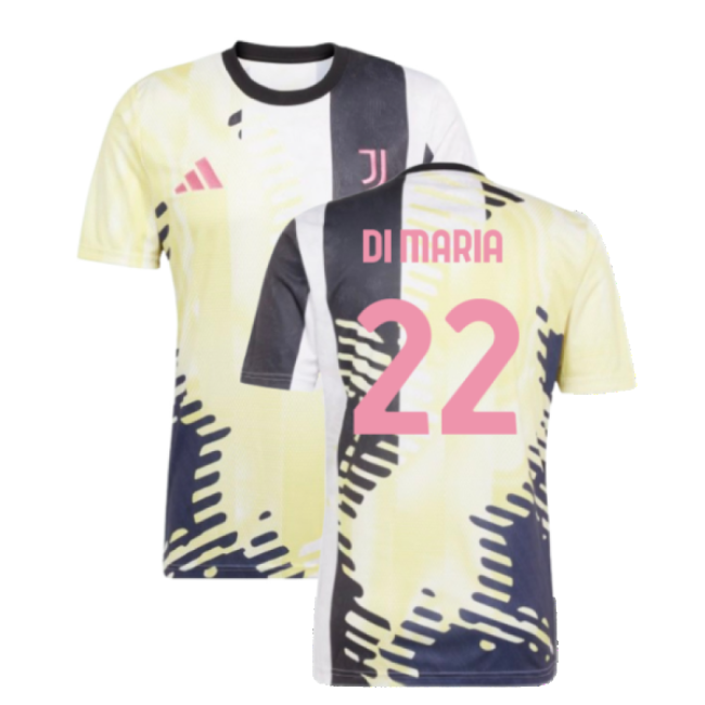 2025 Juventus Pre-Match Shirt (Yellow) (Di Maria 22)-Vantage Point Soccer