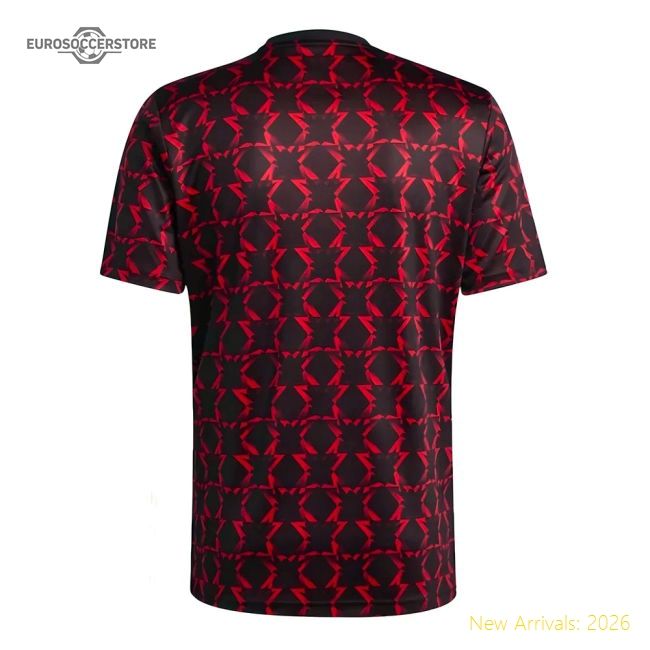 2024-2025 Man Utd Pre-Match Shirt (Black)-Vantage Point Soccer