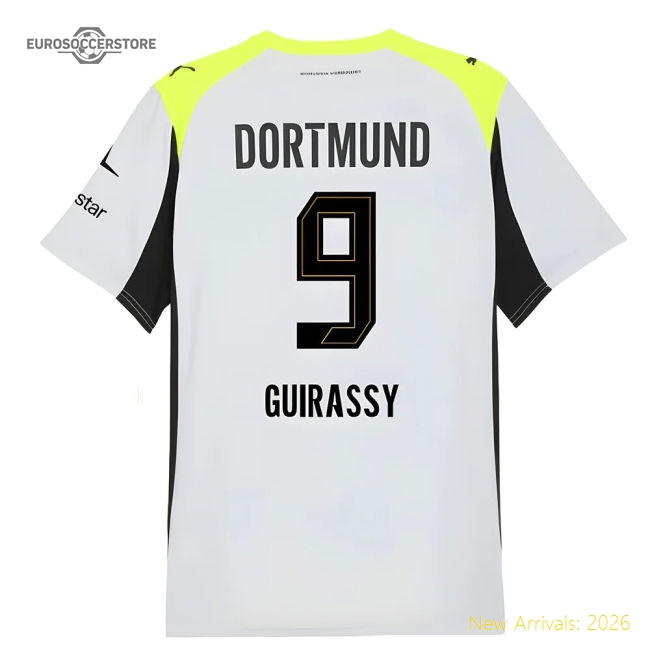 2025-2026 Borussia Dortmund Away Shirt (Guirassy 9)-Vantage Point Soccer