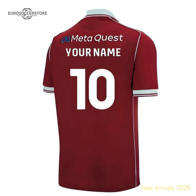 2025-2026 Wrexham Home Shirt (Your Name)-Vantage Point Soccer