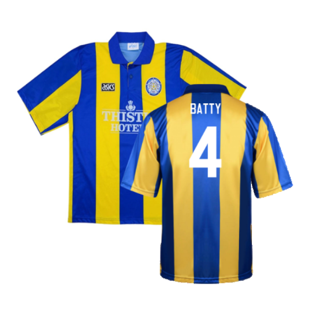 Leeds United 1993-1994 Away Shirt (XL) (Very Good) (Batty 4)-Vantage Point Soccer