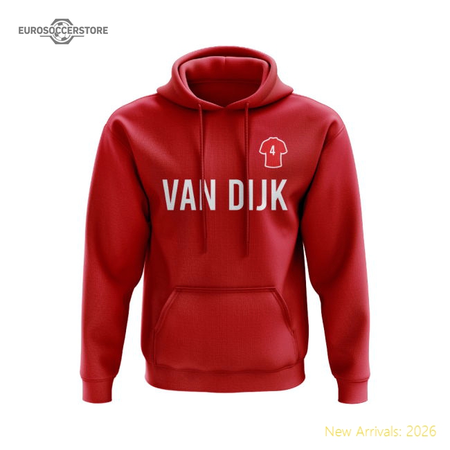 Virgil Van Dijk Liverpool Number Hoody (Red)-Vantage Point Soccer