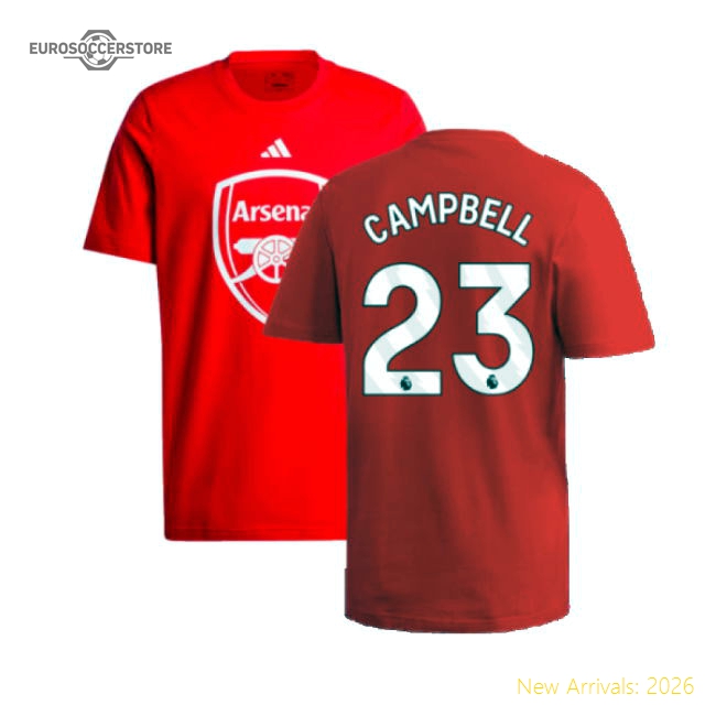 2024-2025 Arsenal DNA Graphic Tee (Red) (Campbell 23)-Vantage Point Soccer