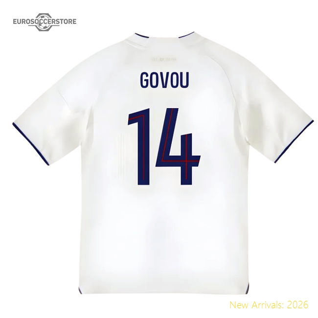 2025-2026 Olympique Lyon Home Shirt (Kids) (Govou 14)-Vantage Point Soccer