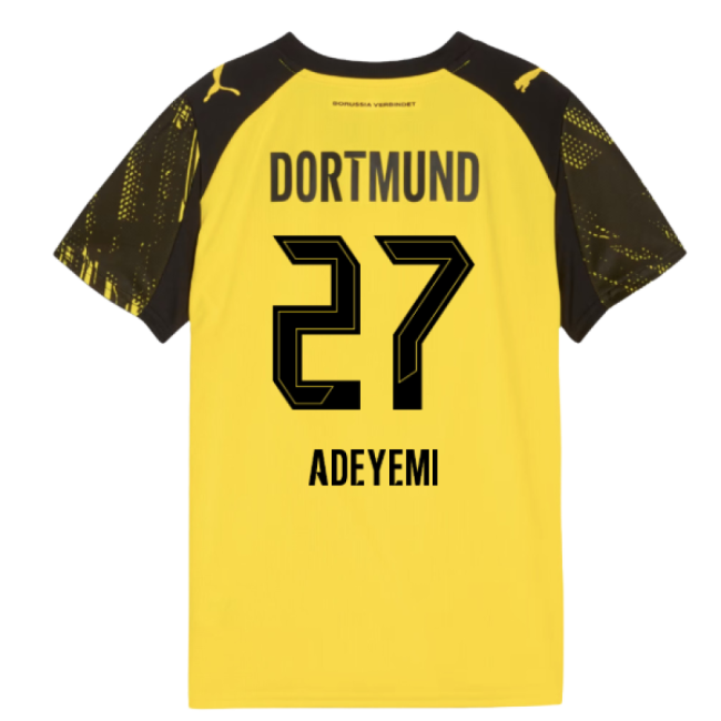 2025-2026 Borussia Dortmund Home Shirt (Kids) (Adeyemi 27)-Vantage Point Soccer