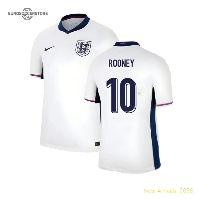 2024-2025 England Home Shirt (Rooney 10)-Vantage Point Soccer
