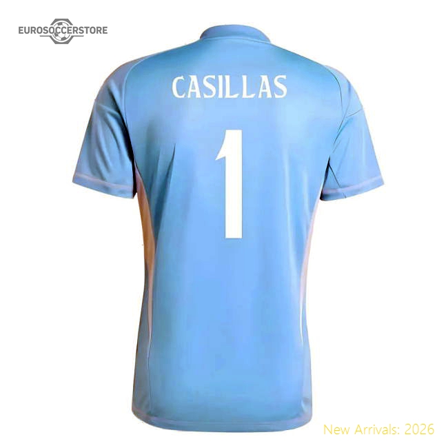 2024-2025 Real Madrid Home Goalkeeper Shirt (Blue) (Casillas 1)-Vantage Point Soccer