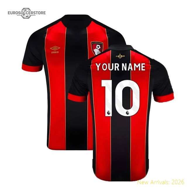 2024-2025 Bournemouth Home Shirt (Your Name)-Vantage Point Soccer