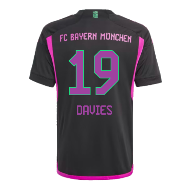2023-2024 Bayern Munich Away Shirt (Kids) (Davies 19)-Vantage Point Soccer