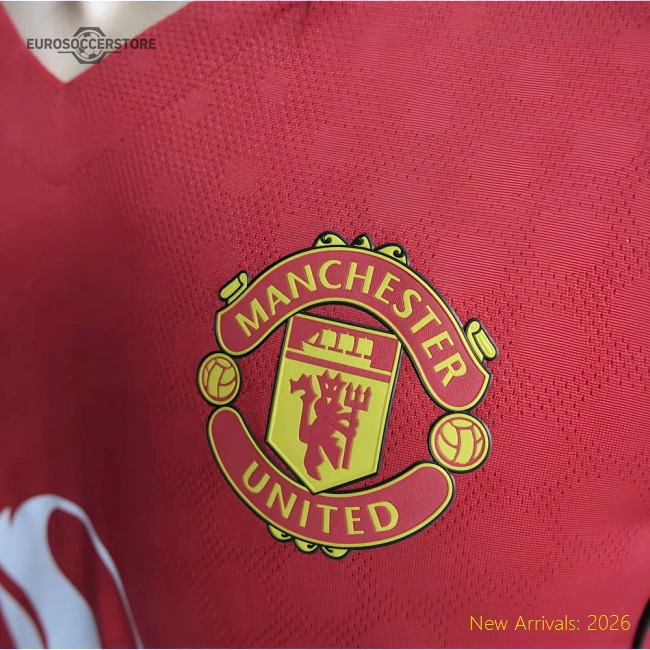 2025-2026 Man Utd Authentic Long Sleeve Home Shirt-Vantage Point Soccer