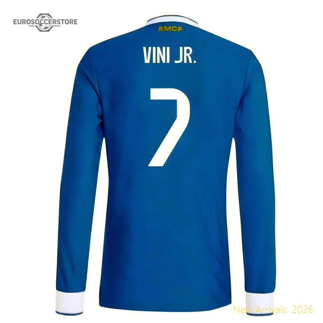 2025-2026 Real Madrid Authentic Long Sleeve Third Shirt (Vini Jr. 7)-Vantage Point Soccer