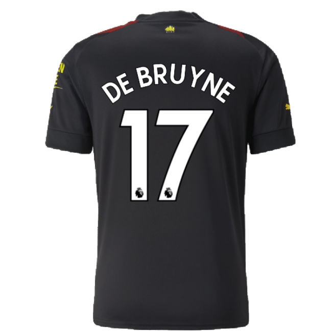 2022-2023 Man City Away Shirt (DE BRUYNE 17)-Vantage Point Soccer