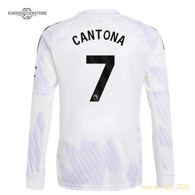 2025-2026 Man Utd Long Sleeve Away Shirt (Kids) (Cantona 7)-Vantage Point Soccer
