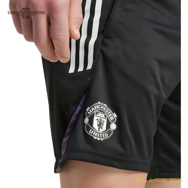 2025-2026 Man Utd Training Shorts (Black)-Vantage Point Soccer