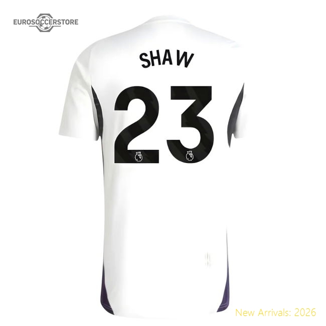2025-2026 Man Utd Training Jersey (White) (Shaw 23)-Vantage Point Soccer