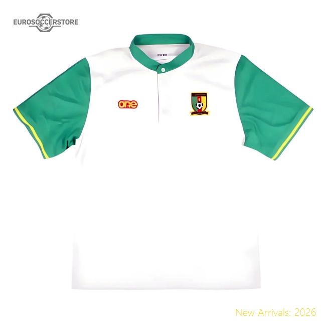 2023-2024 Cameroon ClubMan Polo Shirt (White/Green)-Vantage Point Soccer