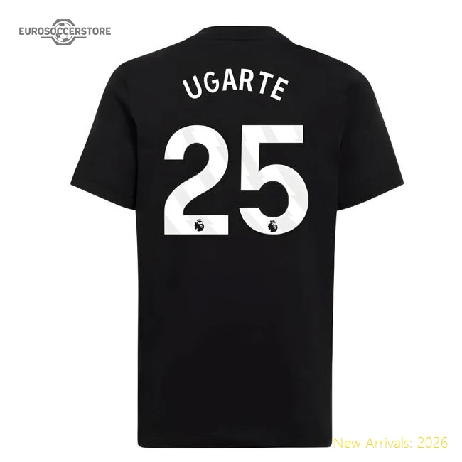 2025-2026 Man Utd EU Training Tee (Black) (Ugarte 25)-Vantage Point Soccer