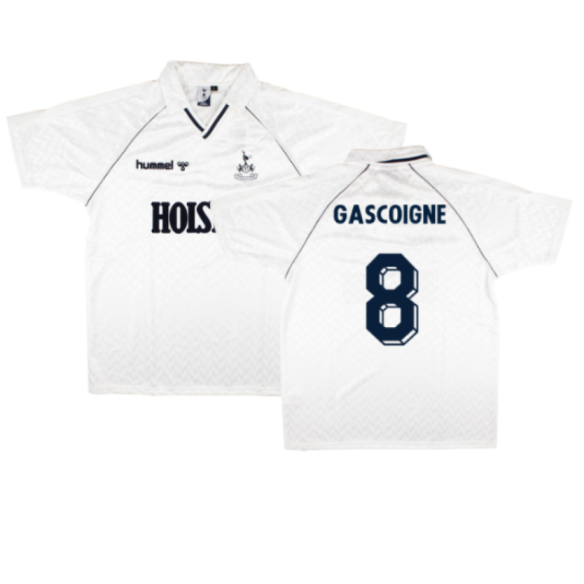 Tottenham 1989 Retro Hummel Home Shirt (Gascoigne 8)-Vantage Point Soccer