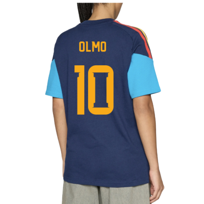 2026-2027 Spain Training Tee (Night Indigo) (Olmo 10)-Vantage Point Soccer