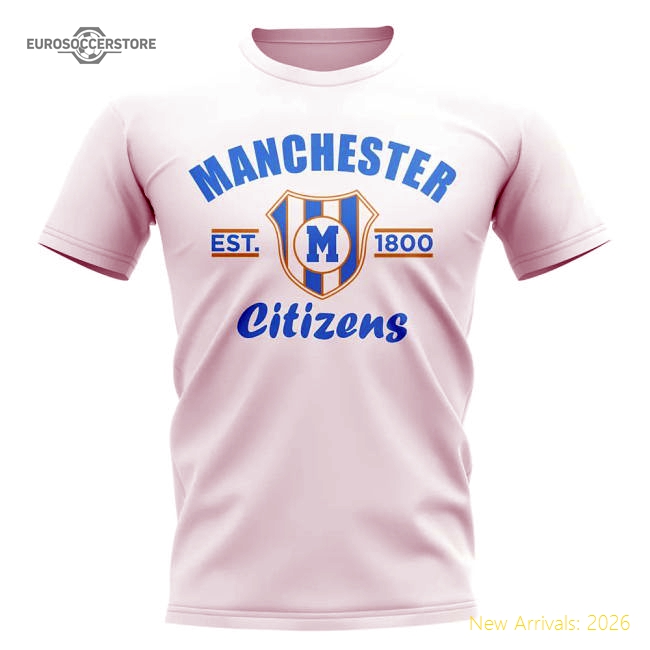 Man City Established Football T-Shirt (White)-Vantage Point Soccer