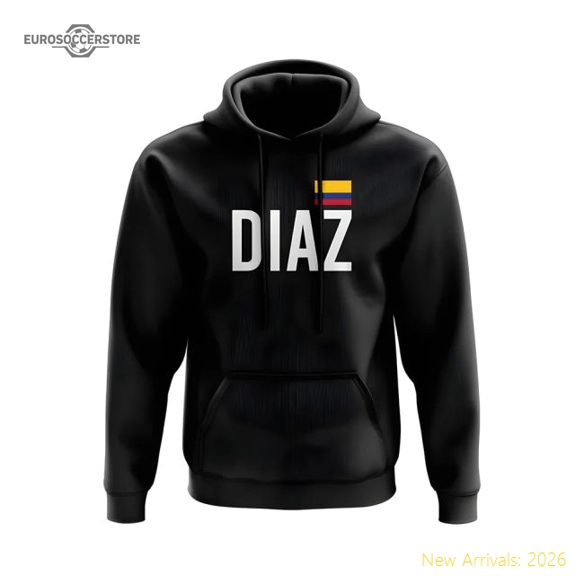 Luis Diaz Colombia Name Hoody (Black)-Vantage Point Soccer