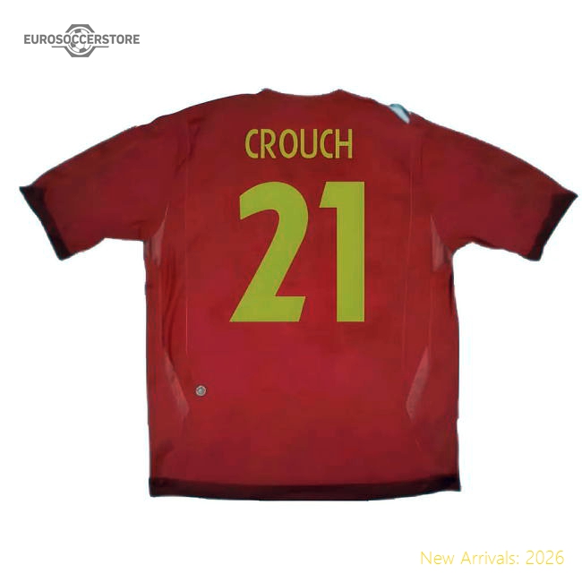 England 2006-08 Away Shirt (XLB 158cm) (Excellent) (CROUCH 21)-Vantage Point Soccer