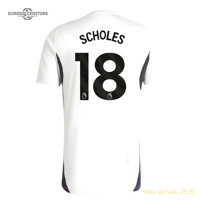 2025-2026 Man Utd Training Jersey (White) (Scholes 18)-Vantage Point Soccer