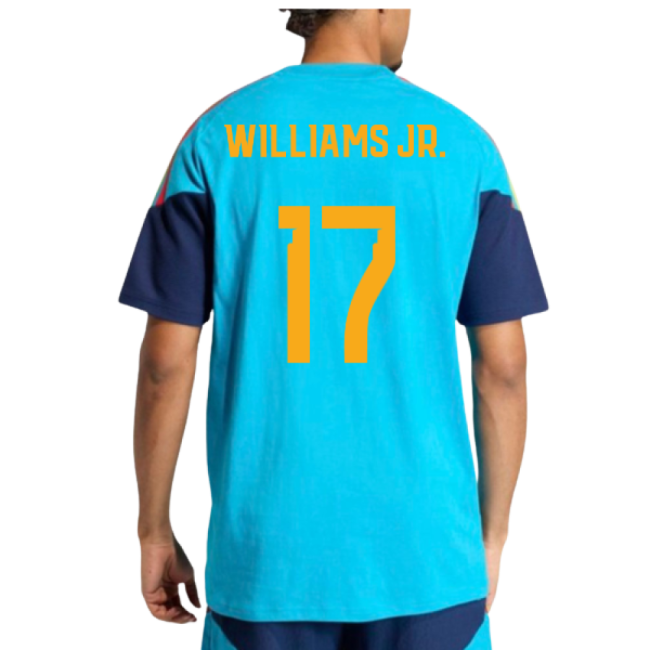 2026-2027 Spain Training Tee (Bold Aqua) (Williams Jr. 17)-Vantage Point Soccer