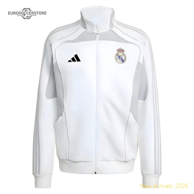 2025-2026 Real Madrid Track Top Urban Purist (White)-Vantage Point Soccer