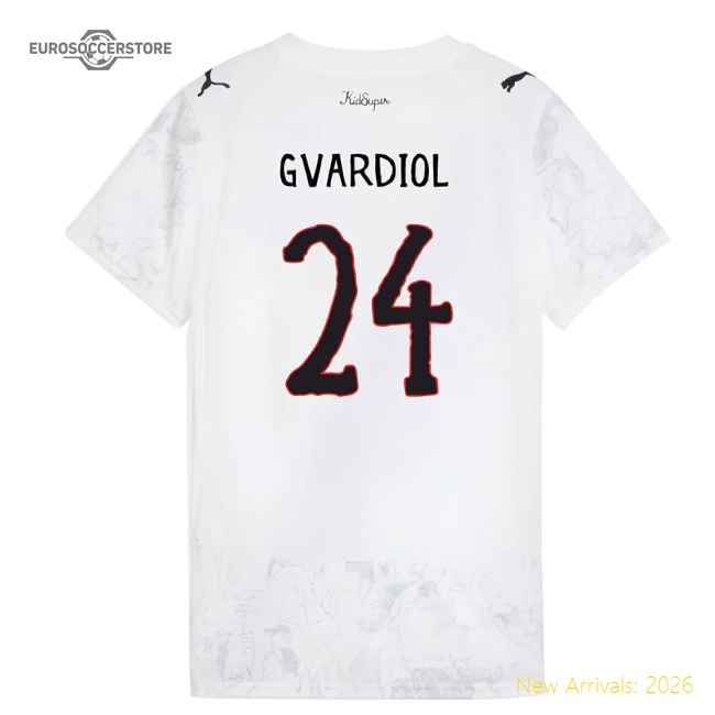 2025-2026 KIDSUPER x Manchester City CWC Shirt (White) - Womens (Gvardiol 24)-Vantage Point Soccer