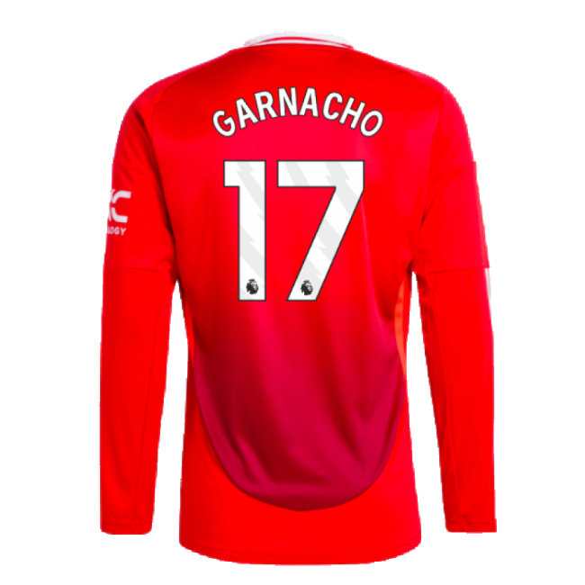 2024-2025 Man Utd Long Sleeve Home Shirt (Garnacho 17)-Vantage Point Soccer