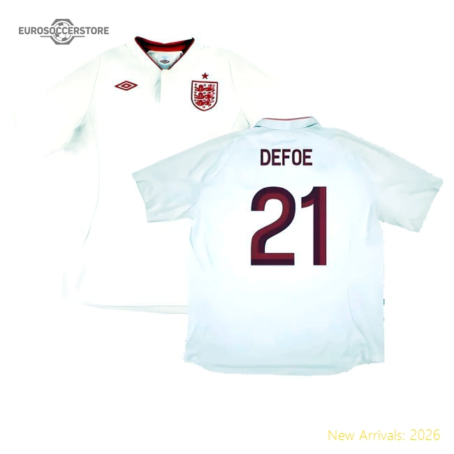 England 2012-13 Home Shirt (Good) (Defoe 21)-Vantage Point Soccer