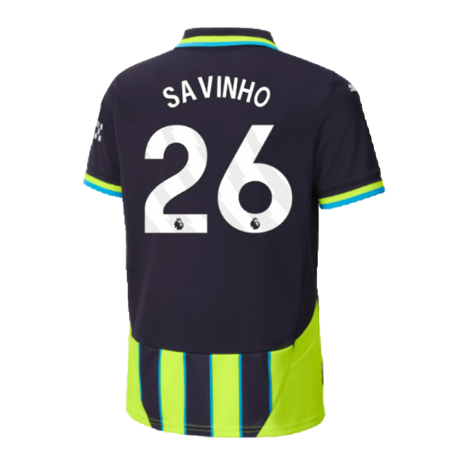 2024-2025 Man City Away Shirt (Kids) (Savinho 26)-Vantage Point Soccer