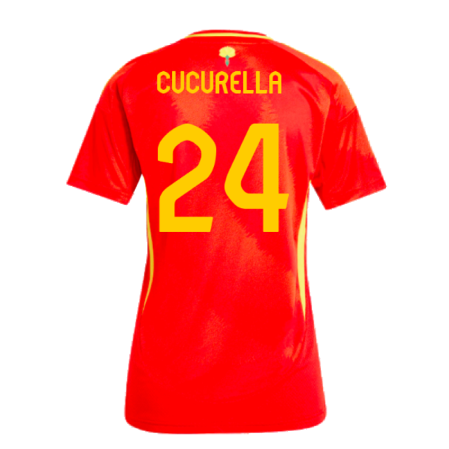 2024-2025 Spain Home Shirt (Ladies) (Cucurella 24)-Vantage Point Soccer