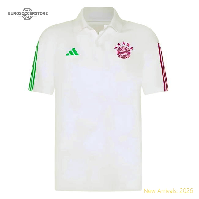 2023-2024 Bayern Munich Polo Shirt (White)-Vantage Point Soccer