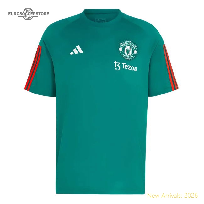 2023-2024 Man Utd Training Tee (Green)-Vantage Point Soccer