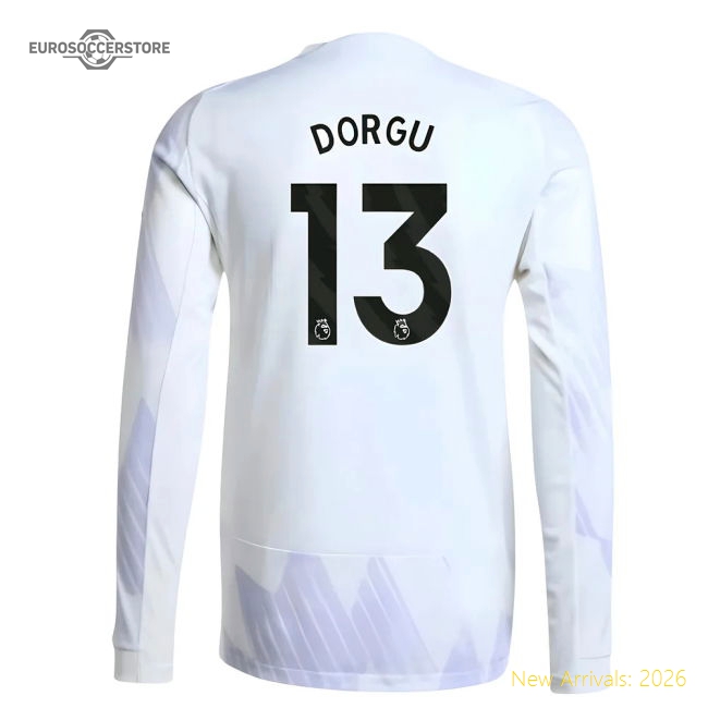 2025-2026 Man Utd Authentic Long Sleeve Away Shirt (Dorgu 13)-Vantage Point Soccer