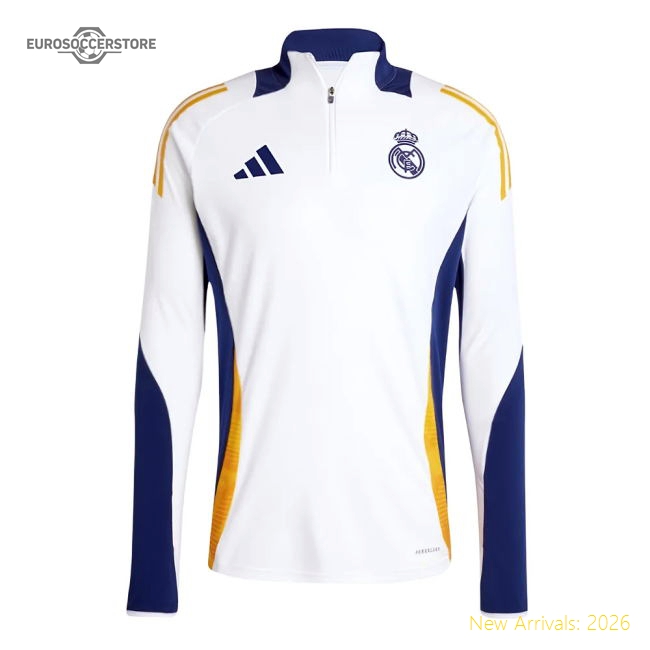 2024-2025 Real Madrid Training Top (White)-Vantage Point Soccer